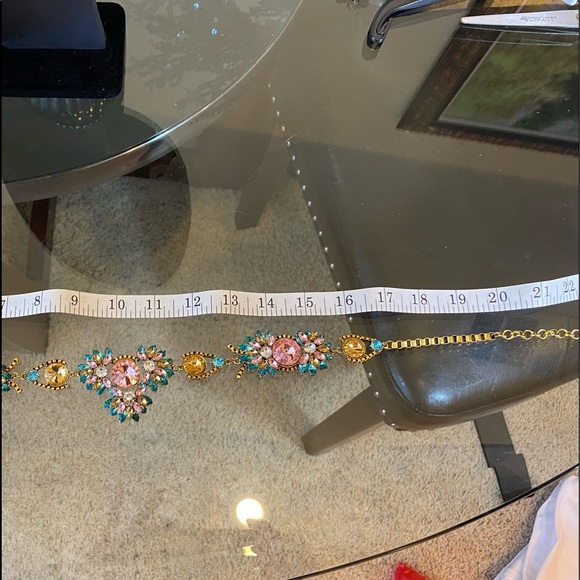 Gorgeous Statement Necklace Pin & Turquoise on Gold - Picture 10 of 16